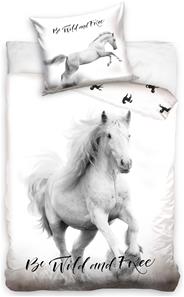 Horse - Be Wild and Free - Vuodevaatteet 140 x 200, 100 % puuvillaa