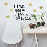 I love you to the moon and back Seinätarra
