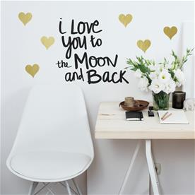 I love you to the moon and back Seinätarra