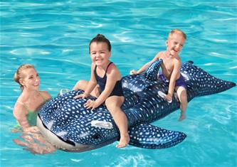 Jättiläisvalas-vesilelu 2 lapselle 193 x 122 cm