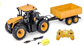 JCB Fastrac 4220 Kauko-ohjattava traktori perävaunulla 1:16 -2