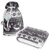 Joulu Coral Fleecepeitto - 150 x 200 cm, tummanharmaa