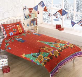 Joulu Rudolf vuodevaatteet - Poro