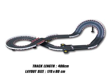 Joysway SuperFun 202 -kilparata 406 cm 1:43, USB-3