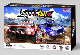 Joysway SuperFun 204 -kilparata 446 cm 1:43, USB-2