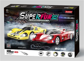 Joysway SuperFun 302 -kilparata 668 cm 1:43, USB-2
