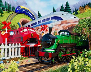 Junaseikkailu tapetti 243 x 305 cm-2