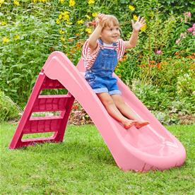  Junior kokoontaitettava liukumäki, vaaleanpunainen-2