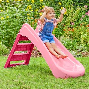  Junior kokoontaitettava liukumäki, vaaleanpunainen-2