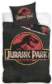 Jurassic Park vuodevaatteet 140 x 200, 100 prosenttia puuvillaa.
