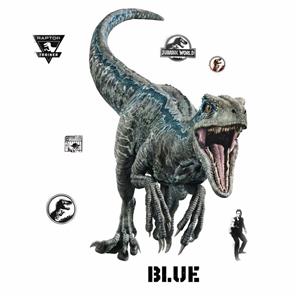 Jurassic World 2 BLUE VELOCIRAPTOR seinätarrat-3