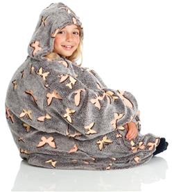 KANGURONE Perhonen Glow peittohuppari lapsille     