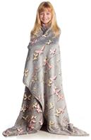 KANGURU Pimeässä hehkuva perhospeitto/viltti 130 x 150 cm