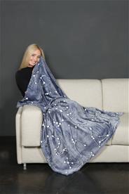 KANGURU Pimeässä hehkuva tähtikuviot peitto/viltti 130 x 150 cm -4