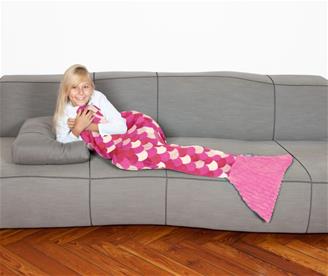 KANGURU Sirena lasten merenneito peitto/viltti, vaaleanpunainen-2