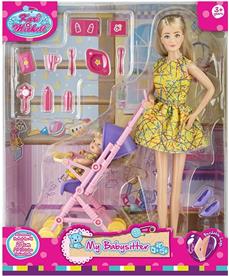  Kari Michell Babysitter-nukke - vauva ja rattaat-2