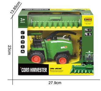 Kauko-ohjattava leikkuupuimuri maissi 1:24 metalliseos 2.4G-2