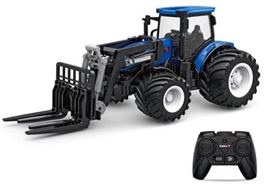 Kauko-ohjattava traktori ja etukuormaaja 1:24 metalliseos 2.4G