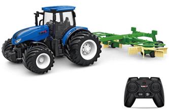 Kauko-ohjattava traktori ja heinäperävaunu 1:24 metalliseos 2.4G