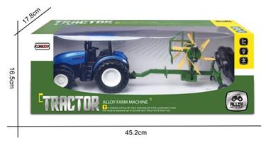 Kauko-ohjattava traktori ja heinäperävaunu 1:24 metalliseos 2.4G-2