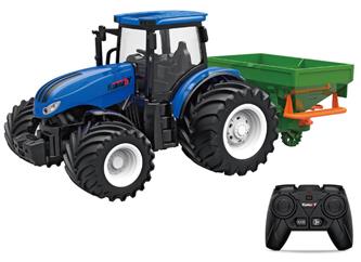 Kauko-ohjattava traktori ja levitin 1:24 metalliseos 2.4G
