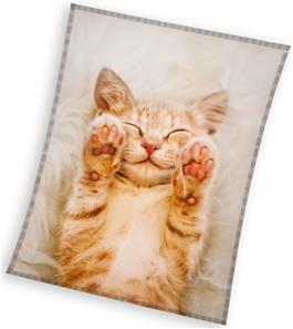 Kissa Coral fleecehuopa 150 x 200 cm / malli 2