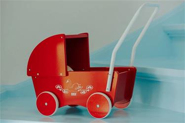 Krea Puiset nukenvaunut, punainen-3