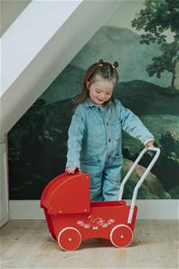 Krea Puiset nukenvaunut, punainen-4