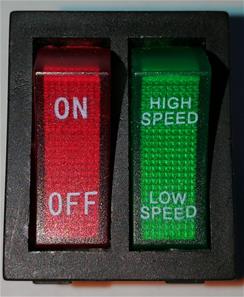 Kytkin On-Off ja High-Low-nopeus (6 napaa)