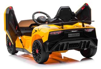 Lamborghini Aventador SV Sähköauto lapsille 12V litium, Keltainen-10