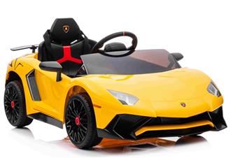 Lamborghini Aventador SV Sähköauto lapsille 12V litium, Keltainen-2
