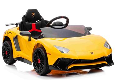 Lamborghini Aventador SV Sähköauto lapsille 12V litium, Keltainen-2