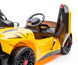 Lamborghini Aventador SV Sähköauto lapsille 12V litium, Keltainen-3