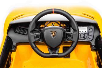 Lamborghini Aventador SV Sähköauto lapsille 12V litium, Keltainen-7