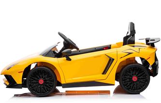 Lamborghini Aventador SV Sähköauto lapsille 12V litium, Keltainen-8