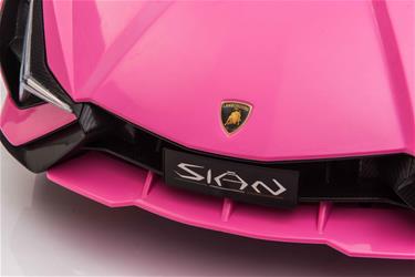 Lamborghini Sian sähköauto lapsille 12V Litium, pink-11
