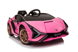 Lamborghini Sian sähköauto lapsille 12V Litium, pink-3
