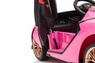 Lamborghini Sian sähköauto lapsille 12V Litium, pink-8