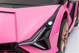 Lamborghini Sian sähköauto lapsille 12V Litium, pink-9