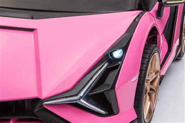 Lamborghini Sian sähköauto lapsille 12V Litium, pink-9