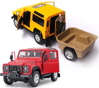 Land Rover Defender kauko-ohjattava auto ja perävaunu 1:14