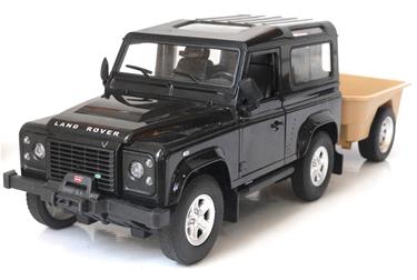Land Rover Defender kauko-ohjattava auto ja perävaunu 1:14
