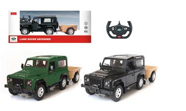 Land Rover Defender kauko-ohjattava auto ja perävaunu 1:14-4