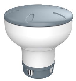 Lapsilukolla varustettu kloorin annostelija suurille 200 g tableteille