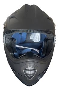 Lasten Crossikypärä mattamusta - Uusi malli-2