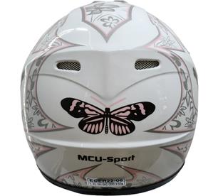 Lasten Crossikypärä, vaaleanpunainen perhonen-4