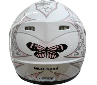 Lasten Crossikypärä, vaaleanpunainen perhonen-4