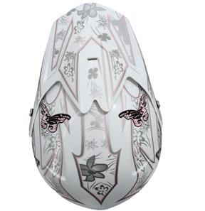 Lasten Crossikypärä, vaaleanpunainen perhonen-5