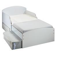 Lasten puinen Junior sänky säilytystilalla, valkoinen v2 (140cm)