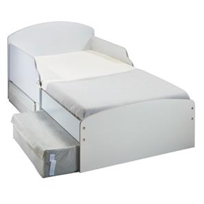 Lasten puinen Junior sänky säilytystilalla, valkoinen v2 (140cm)